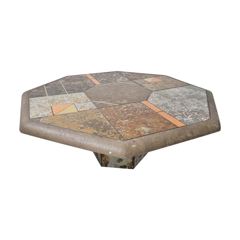 Coffee Table Brutalist, brown stone, Germany, 1970s