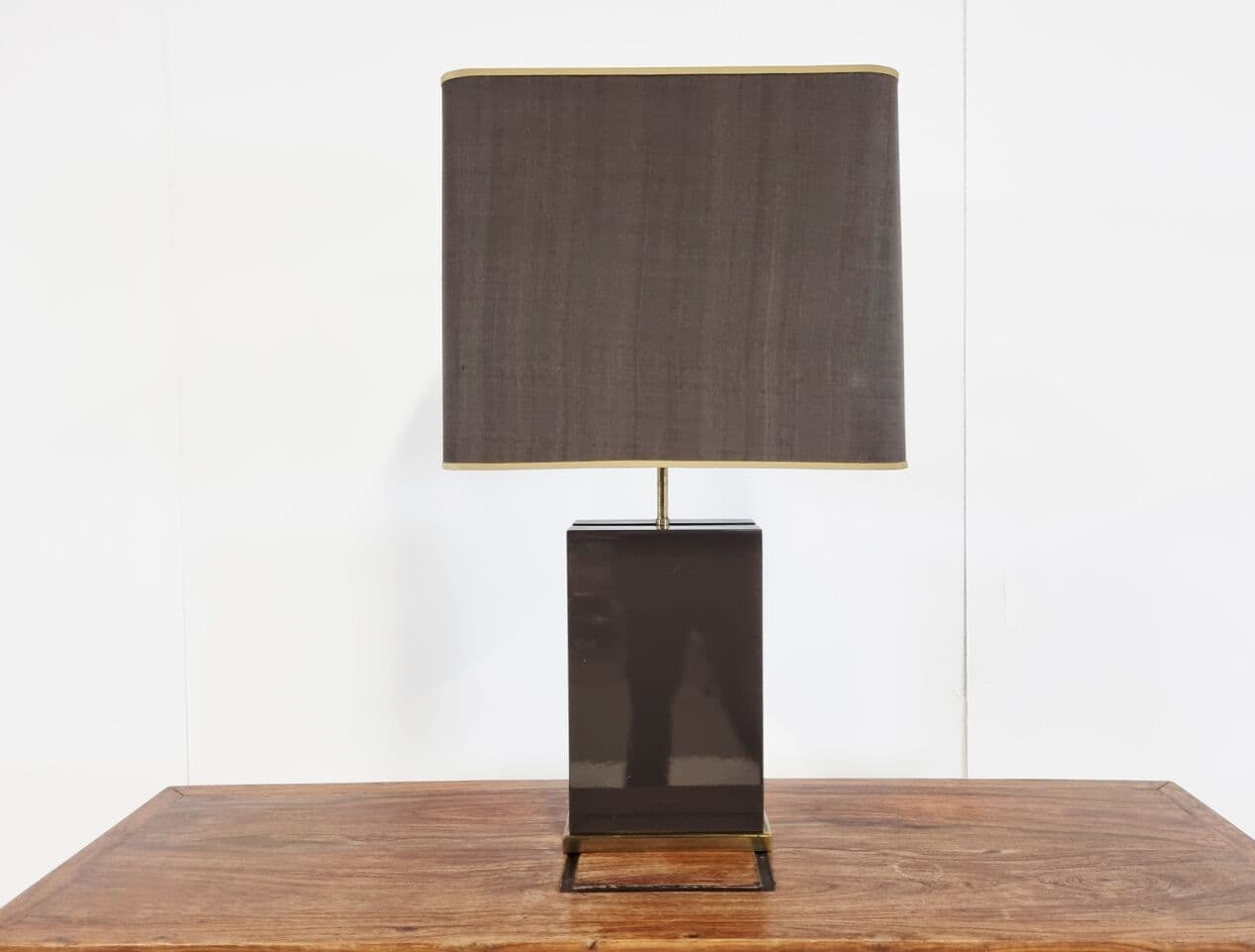 Lampa stołowa, brązowy, mosiądz, Francja, lata 70. - 265600