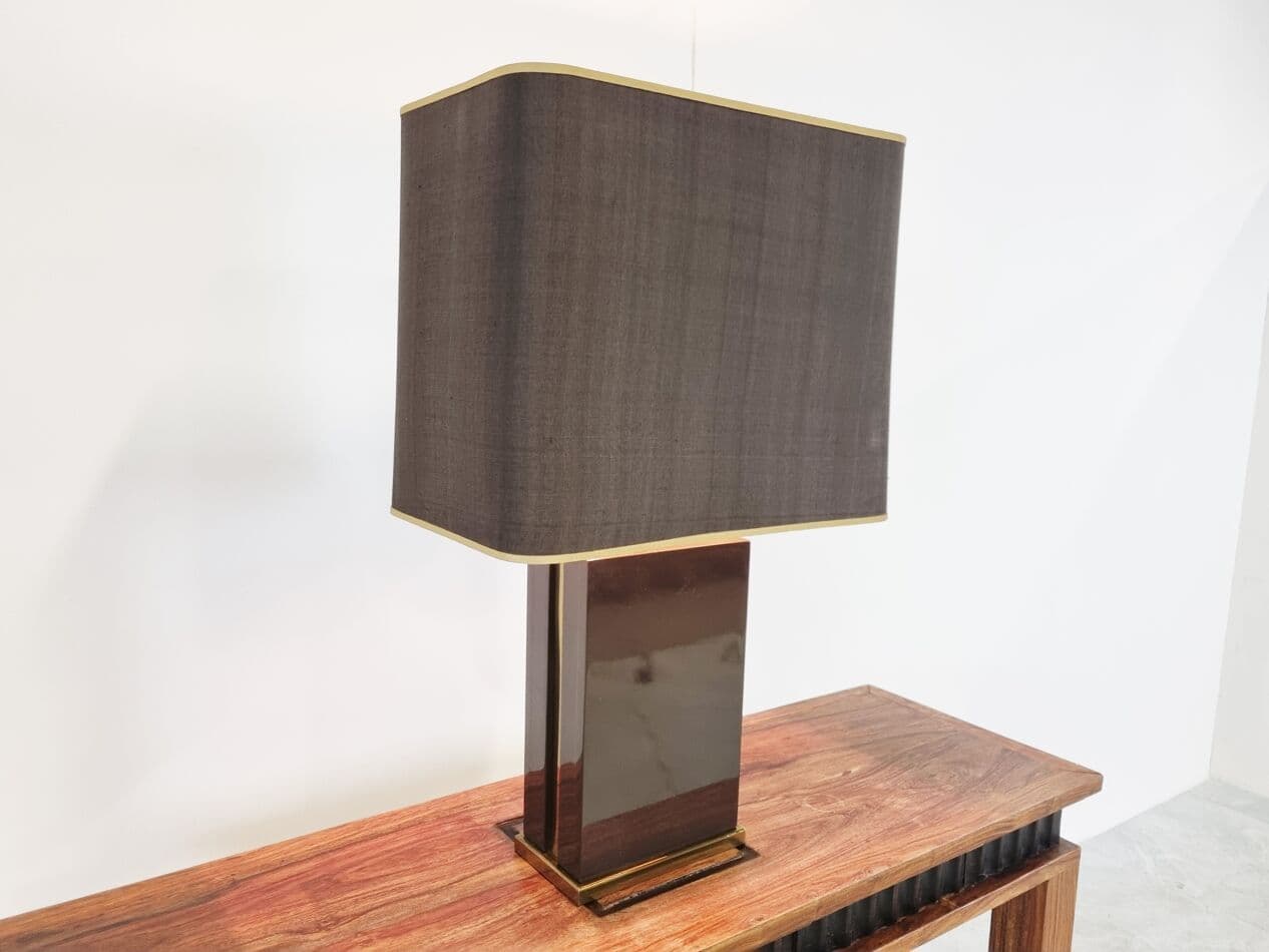 Lampa stołowa, brązowy, mosiądz, Francja, lata 70. - 265595