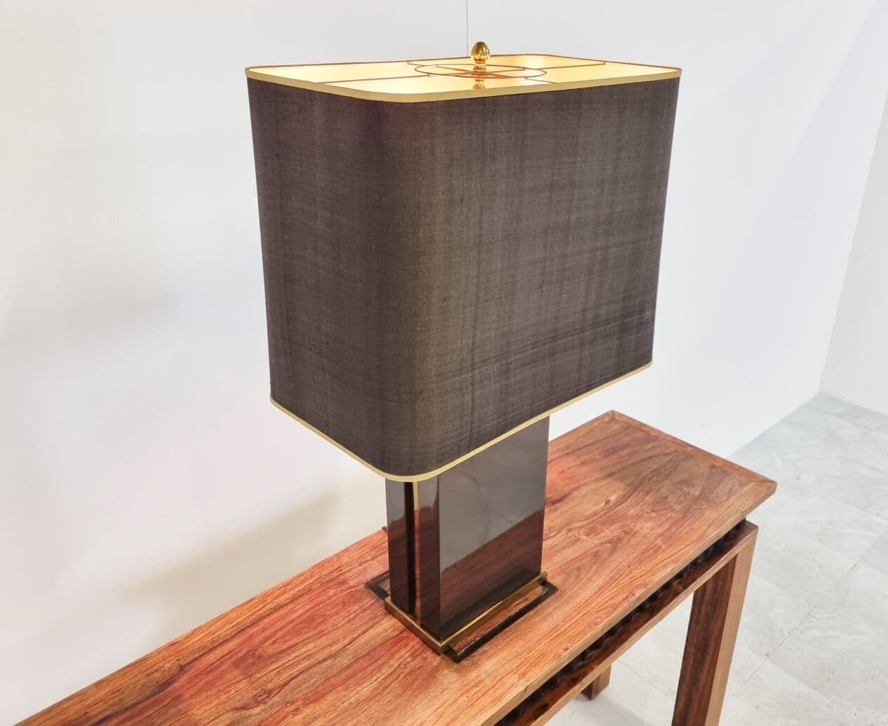 Lampa stołowa, brązowy, mosiądz, Francja, lata 70. - 265599
