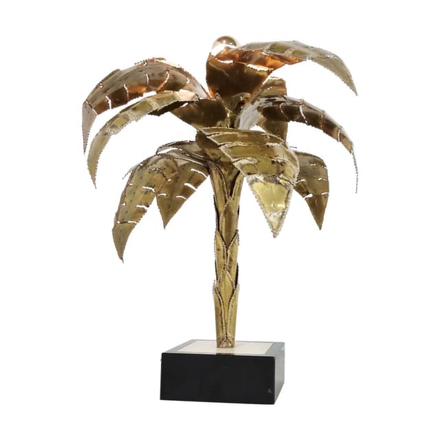 Lampa stołowa Palm, złoty, mosiądz, Francja, lata 70. - WYMIARY