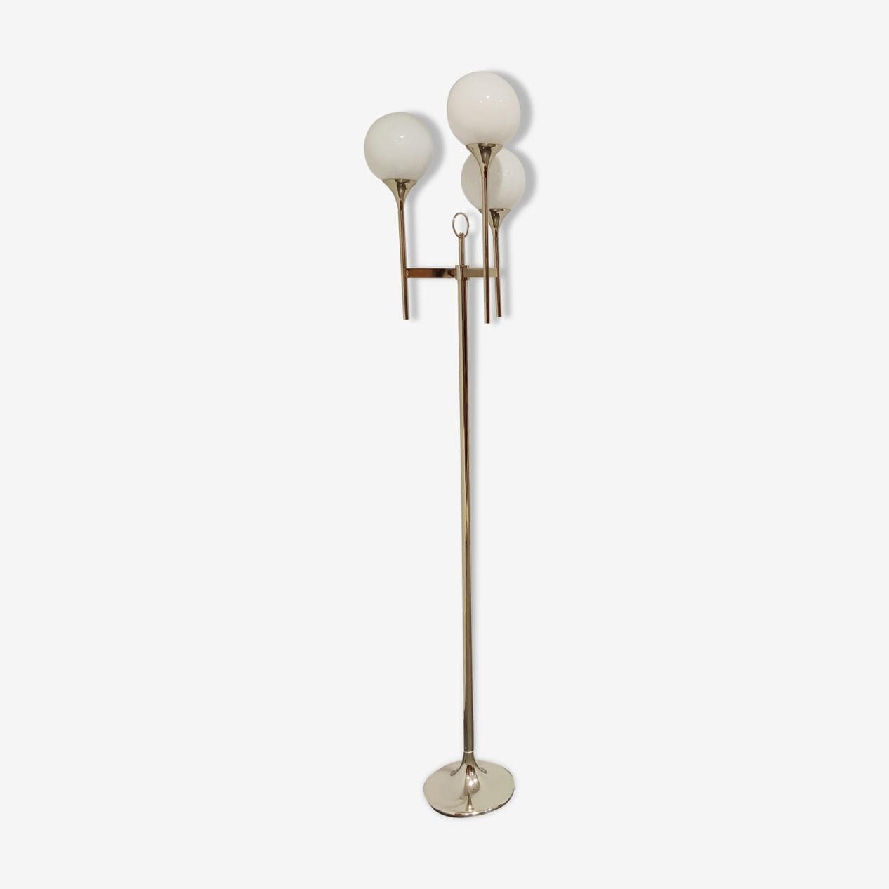 Lampa podłogowa, chrom srebrny, proj. G. Sciolari, Włochy, lata 70. - 265510