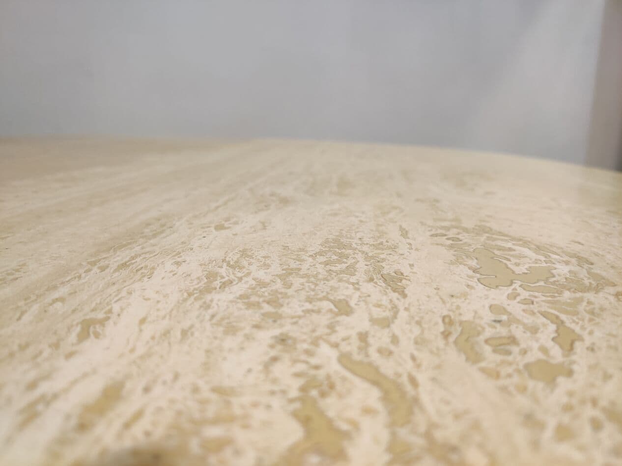 Dining Table Round, beige, travertine, Italy, 1970s - 265477