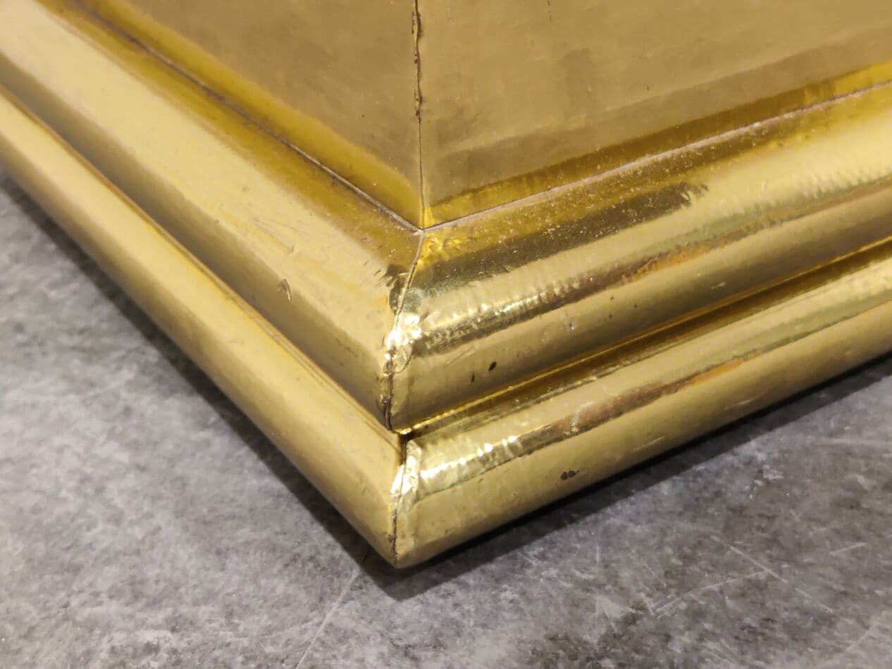 Side table, gold brass, by G. Nava, Spain, 1980s. - 265473