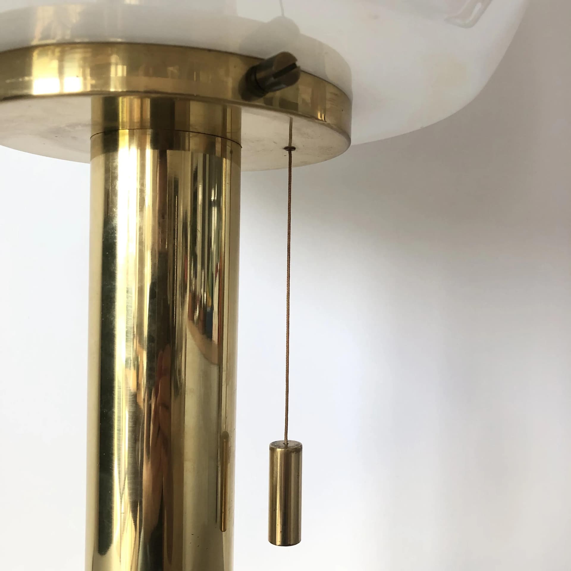 Lampa stołowa, złocony mosiądz, proj. K. Springer, Glashutte Limburg, Niemcy, lata 70. - 19764