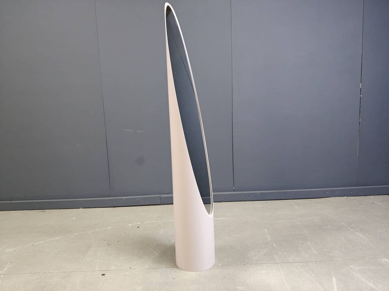 Lustro podłogowe Unghia, beżowy, plastik, proj. R. Bonetto, Włochy, lata 70. - 265366