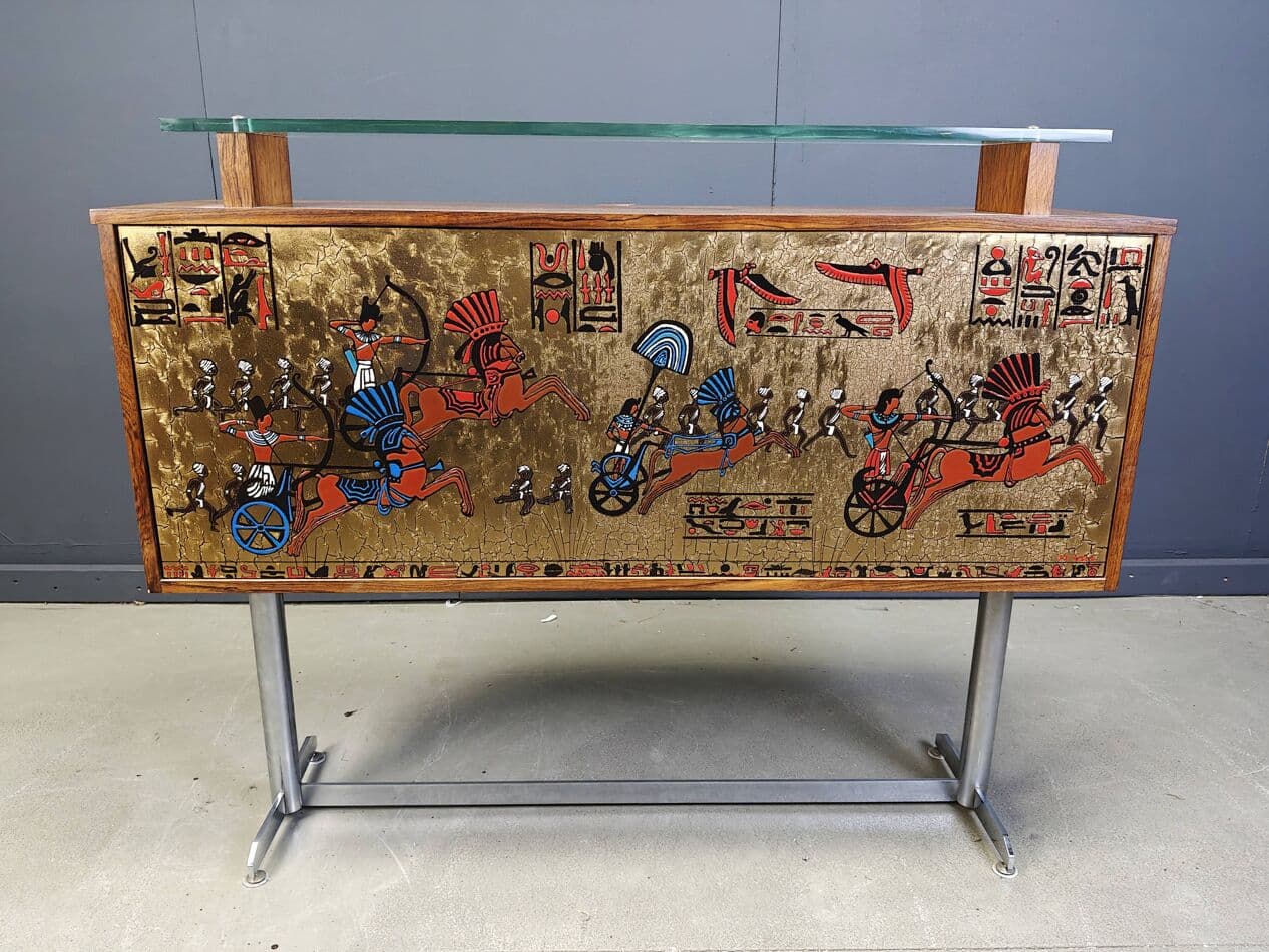 Barek, brązowy, drewno, Belgia, lata 70. - 265352