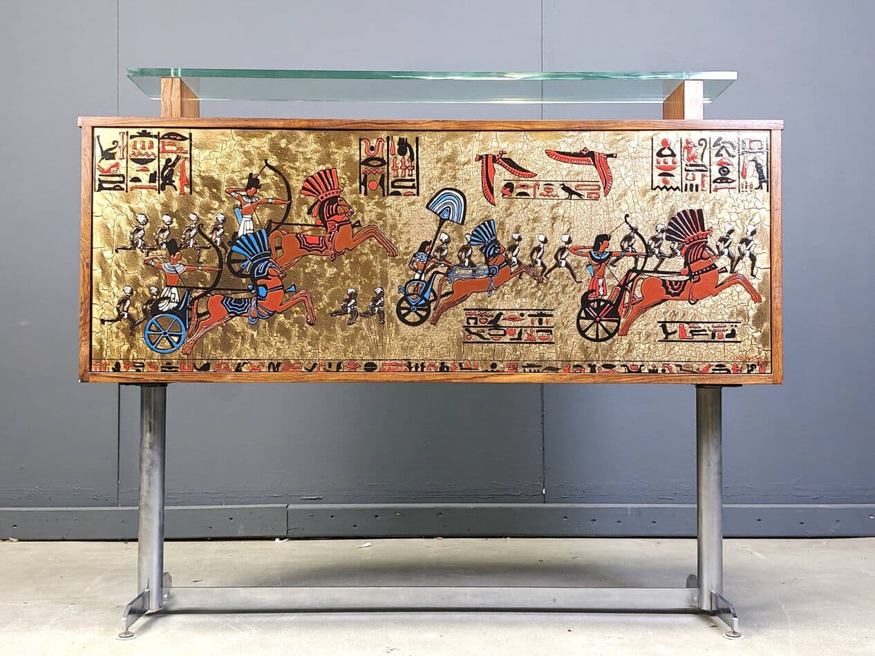 Barek, brązowy, drewno, Belgia, lata 70. - 265358