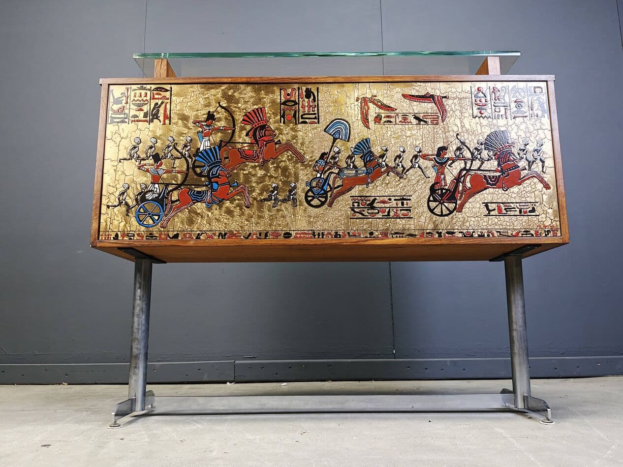 Barek, brązowy, drewno, Belgia, lata 70. - 265354