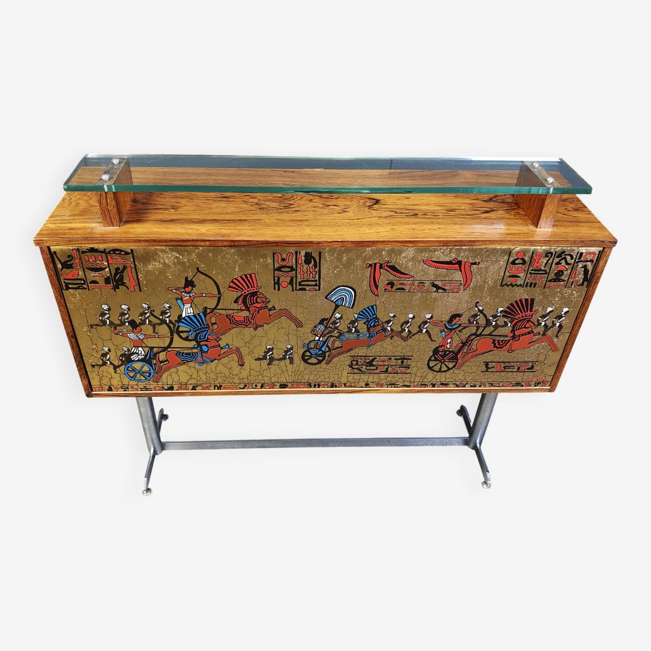 Barek, brązowy, drewno, Belgia, lata 70. - 265351