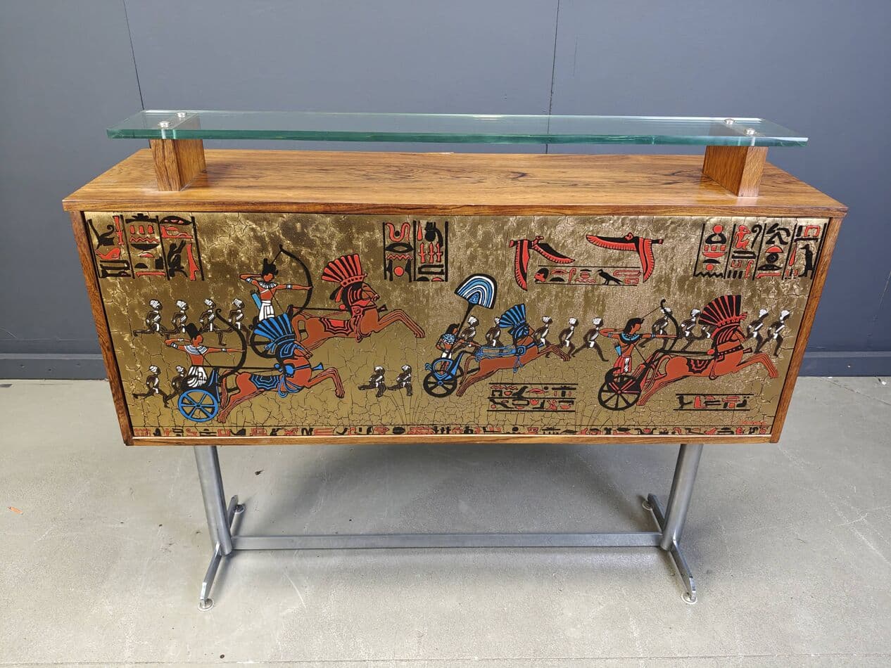 Barek, brązowy, drewno, Belgia, lata 70. - 265349