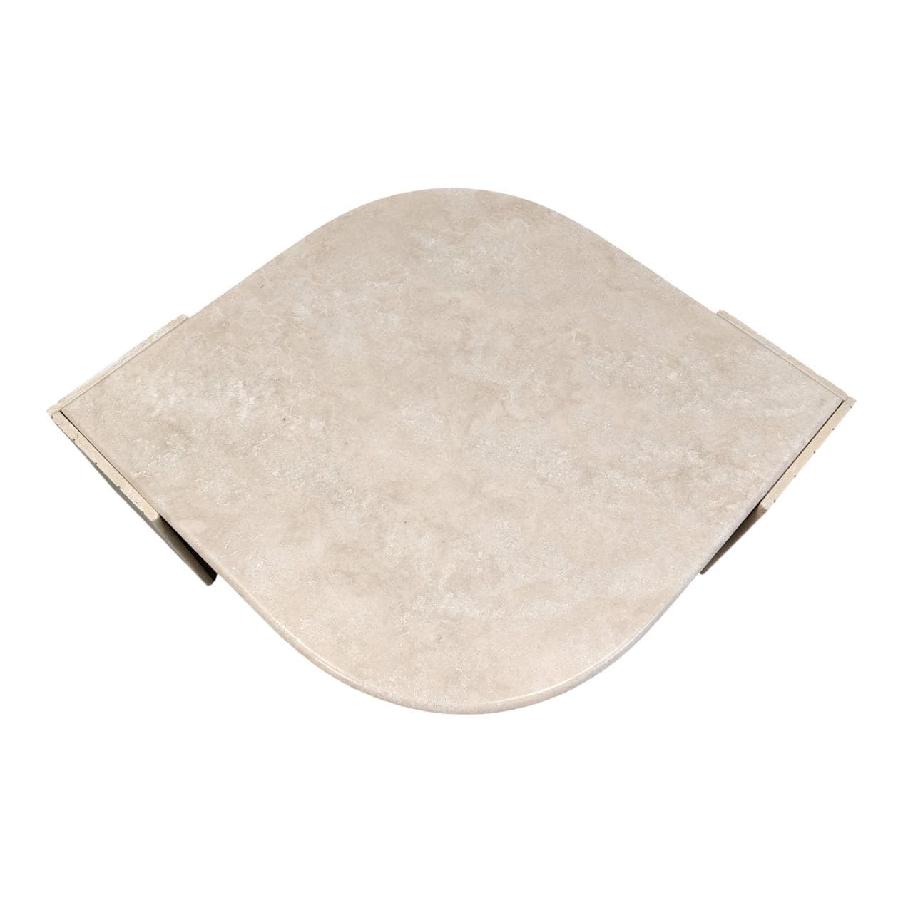 Coffee table, beige travertine, Roche Bobois, France, 1970s.