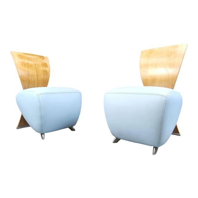 Para foteli Bobo Lounge, niebieski, proj. D. Scharping, Dauphin, Niemcy - WYMIARY