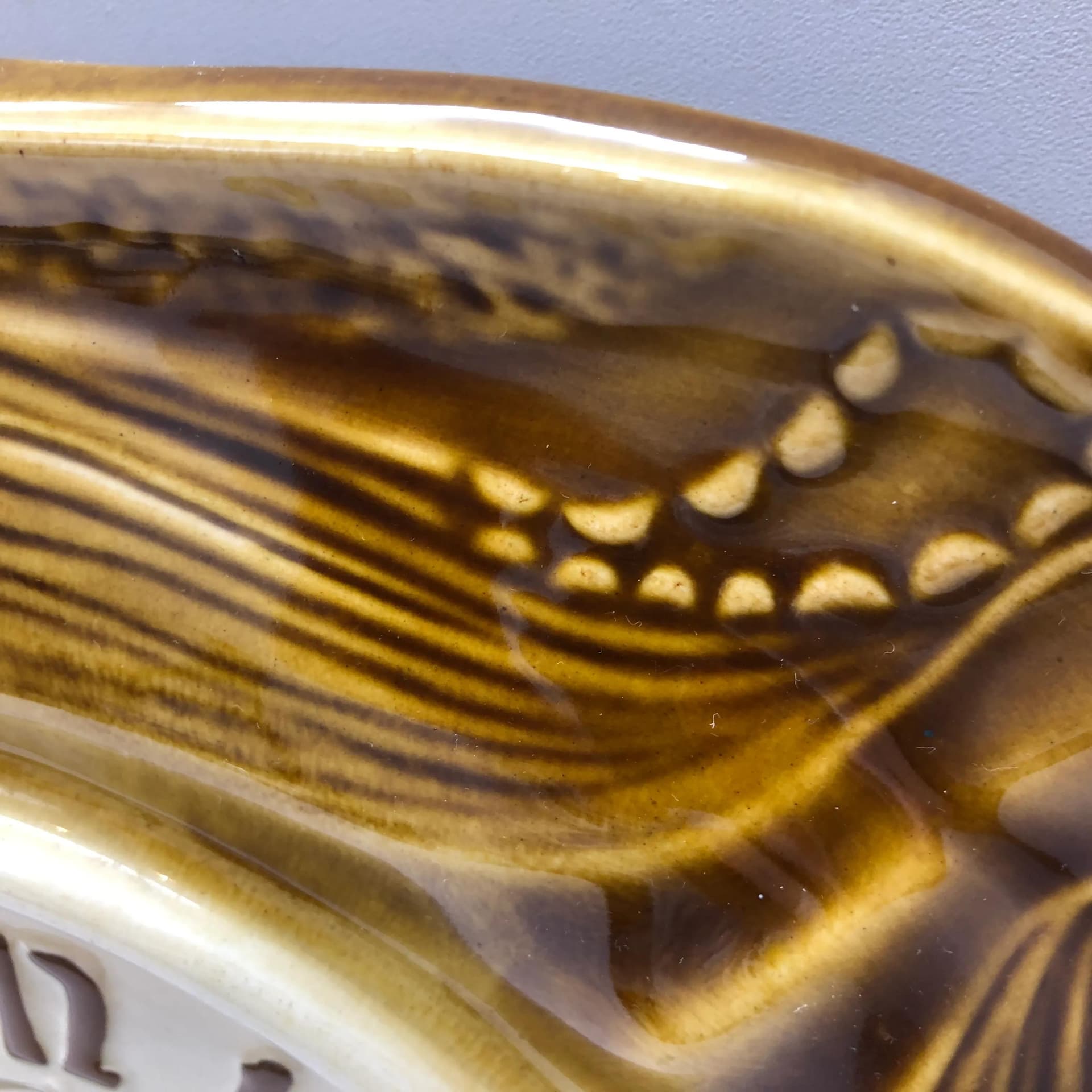 Zegar ścienny, Predom-Metron Z-250, brązowy, porcelana, proj. A. Sadulski, Polska, lata 70. - 19755