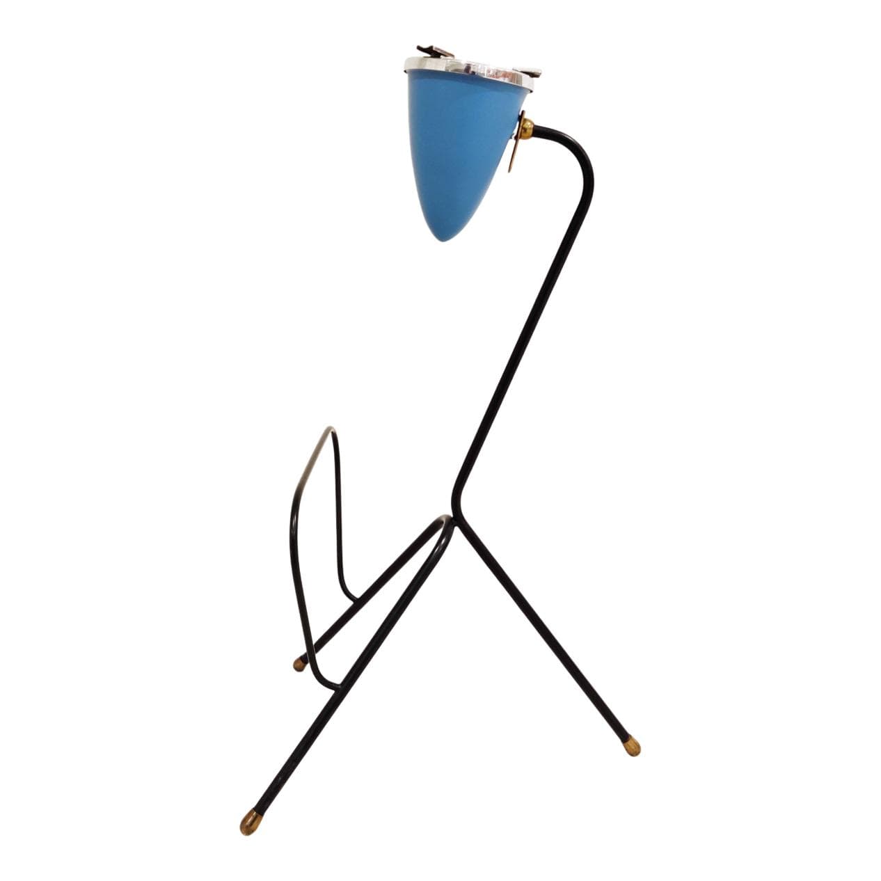 Popielniczka mid-century, niebieski, metal, Belgia, lata 60.