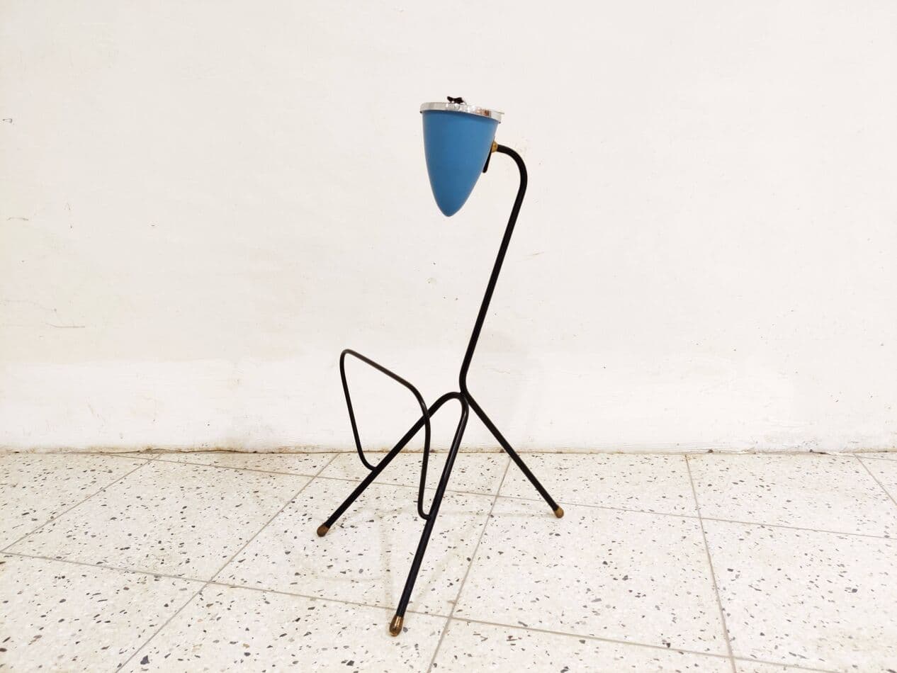 Popielniczka mid-century, niebieski, metal, Belgia, lata 60. - 264979