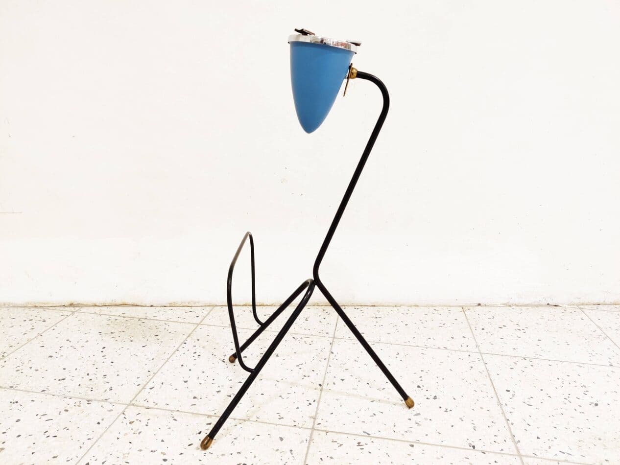 Popielniczka mid-century, niebieski, metal, Belgia, lata 60. - 264980