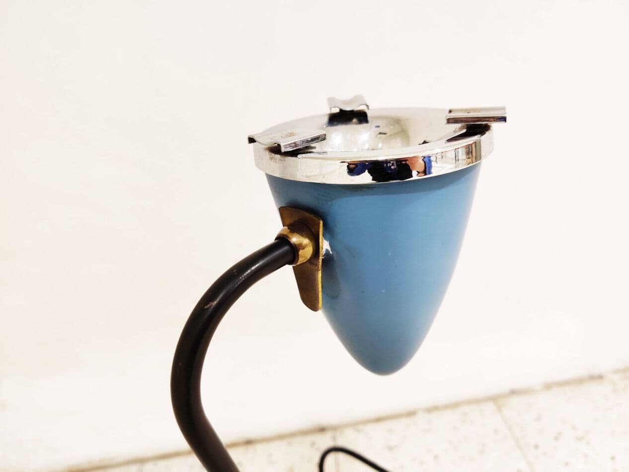 Popielniczka mid-century, niebieski, metal, Belgia, lata 60. - 264974