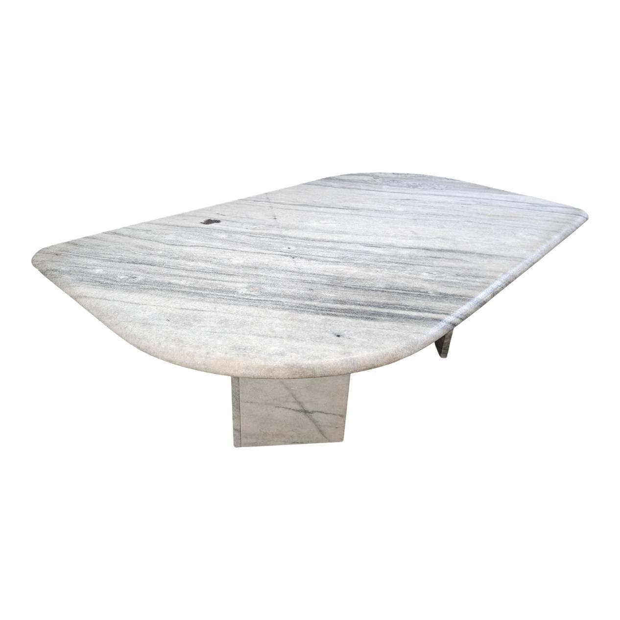Coffee table, white marble, Italy, 1970s.