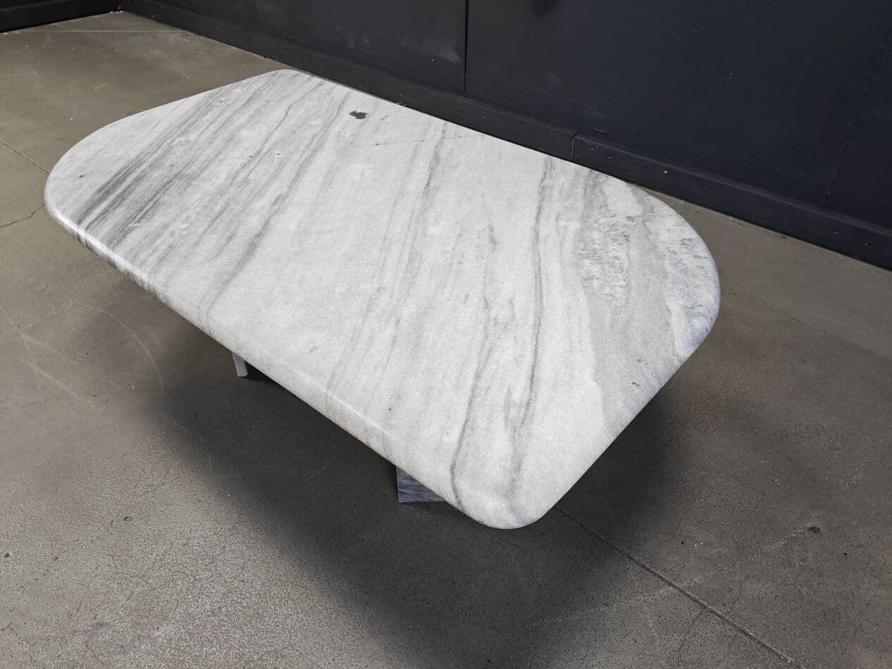 Coffee table, white marble, Italy, 1970s. - 264813
