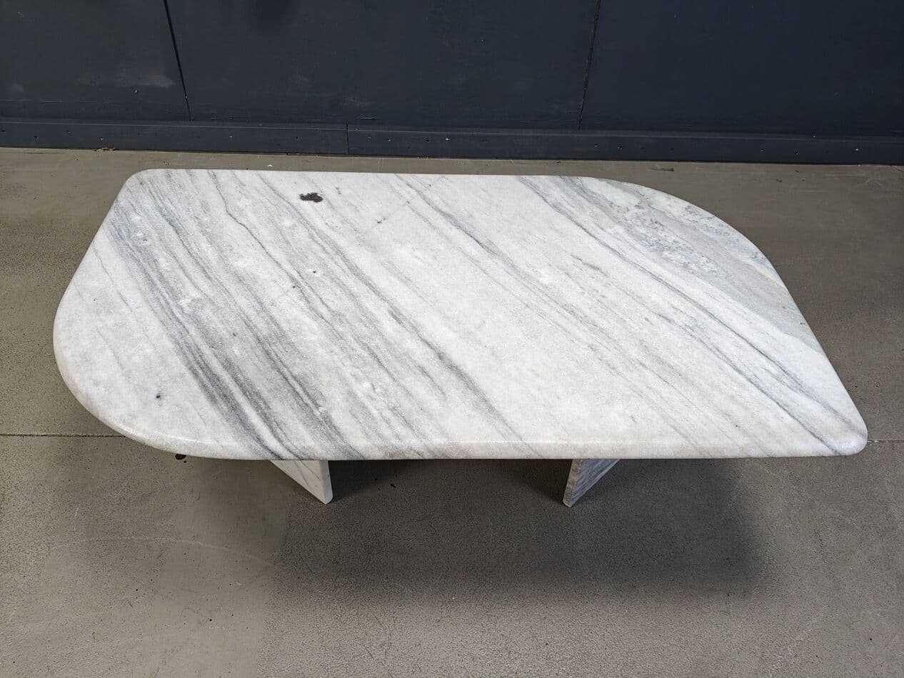 Coffee table, white marble, Italy, 1970s. - 264807