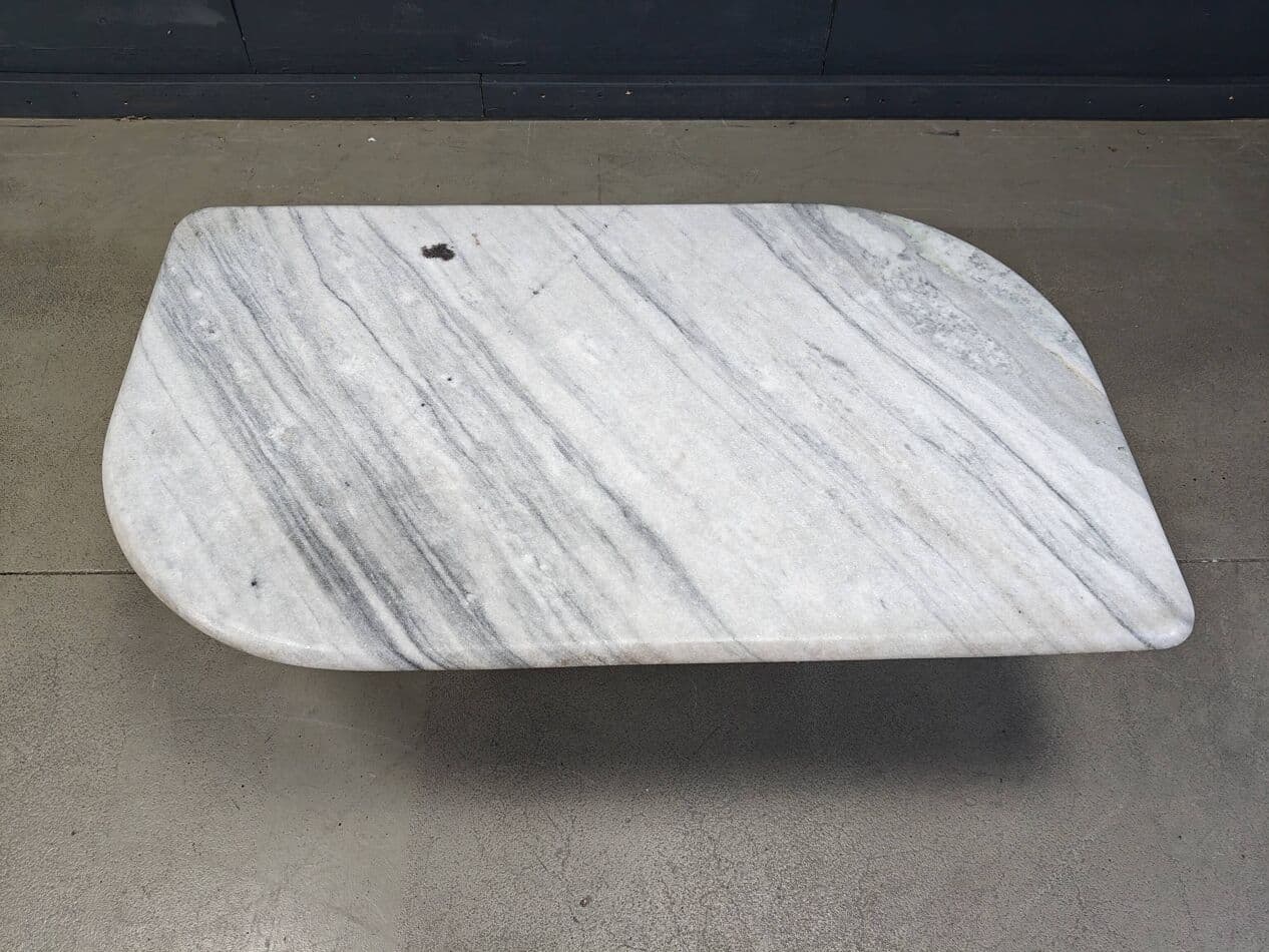 Coffee table, white marble, Italy, 1970s. - 264809