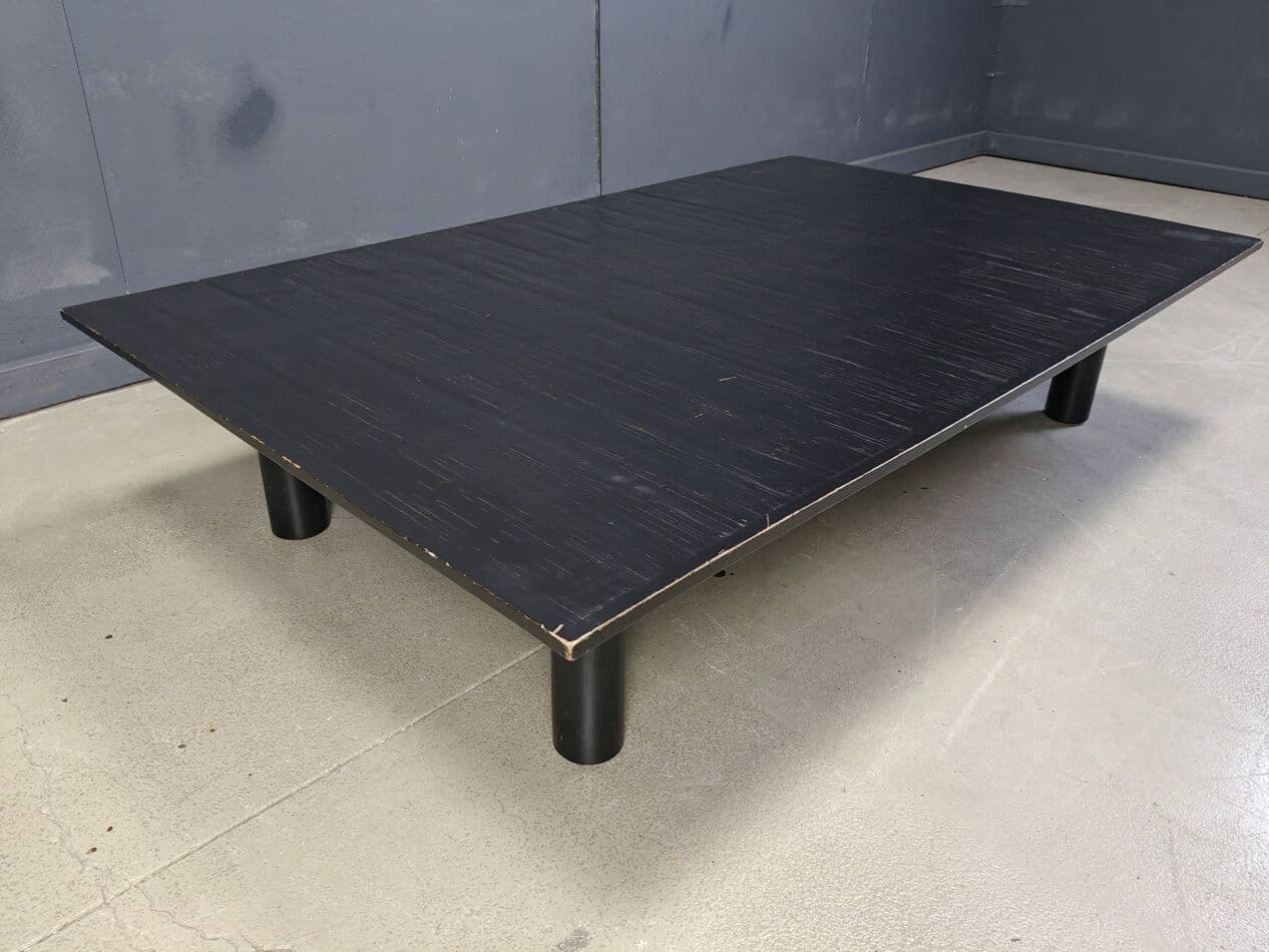 Coffee table XL, black wenge, bamboo, Belgium, 1980s. - 264798