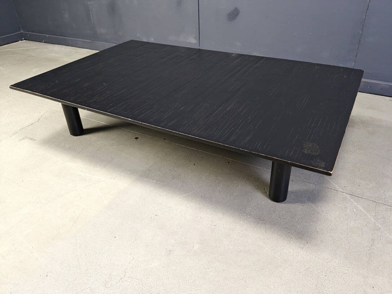 Coffee table XL, black wenge, bamboo, Belgium, 1980s. - 264802