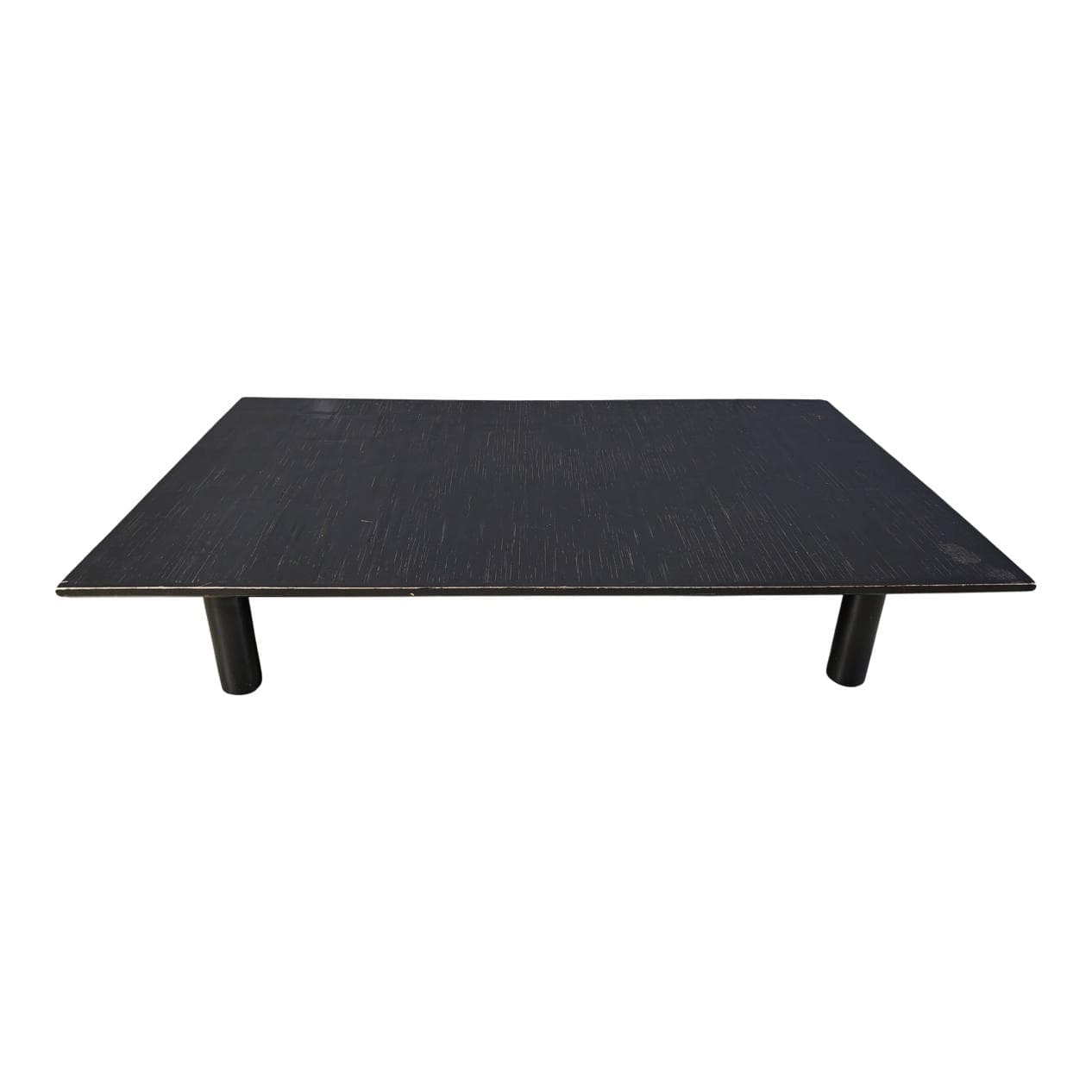Coffee table XL, black wenge, bamboo, Belgium, 1980s.