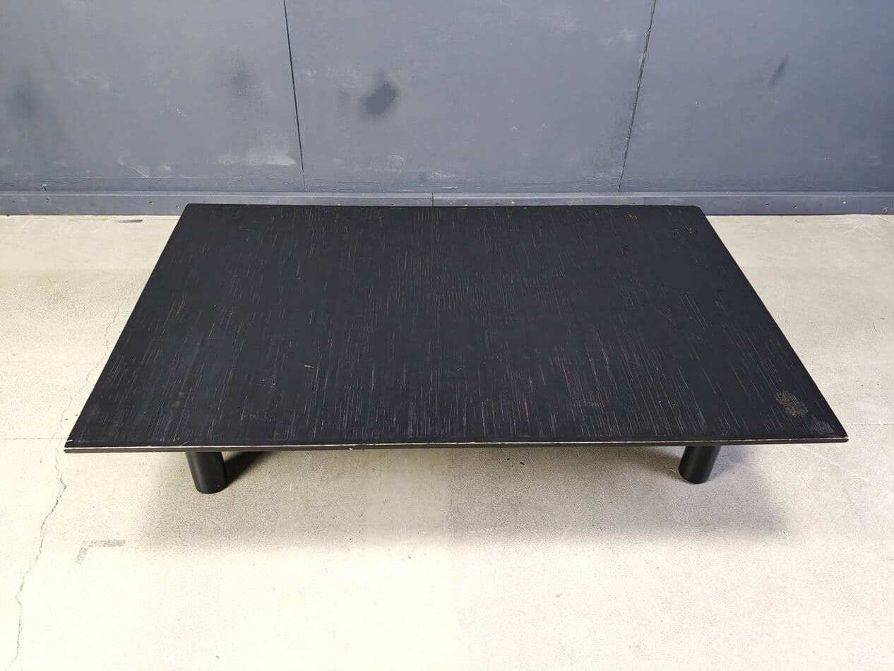 Coffee table XL, black wenge, bamboo, Belgium, 1980s. - 264803