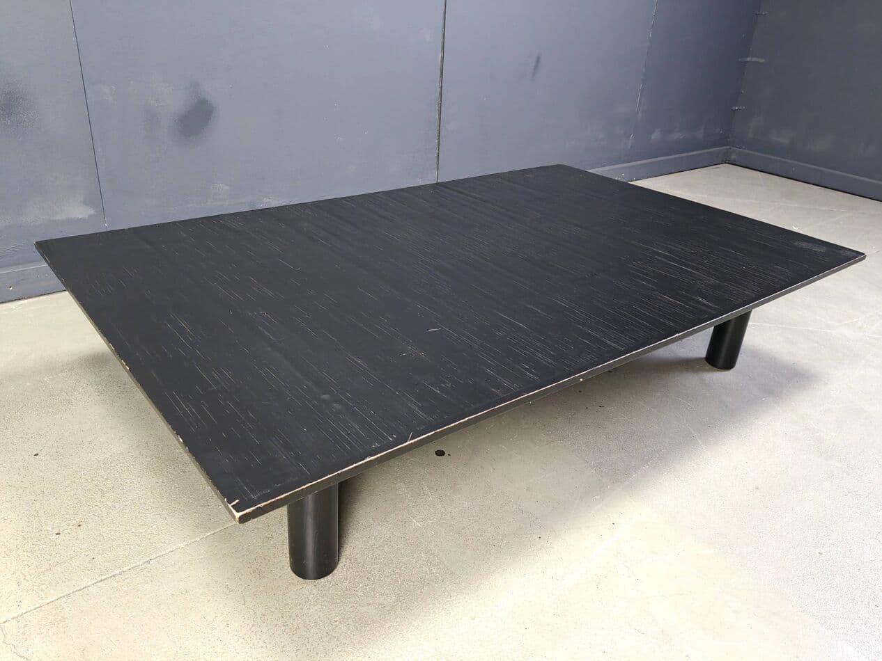 Coffee table XL, black wenge, bamboo, Belgium, 1980s. - 264800