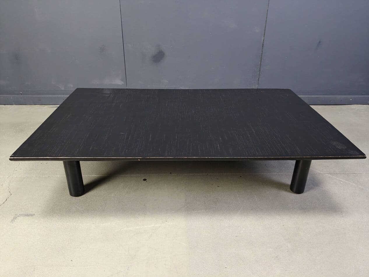 Coffee table XL, black wenge, bamboo, Belgium, 1980s. - 264797