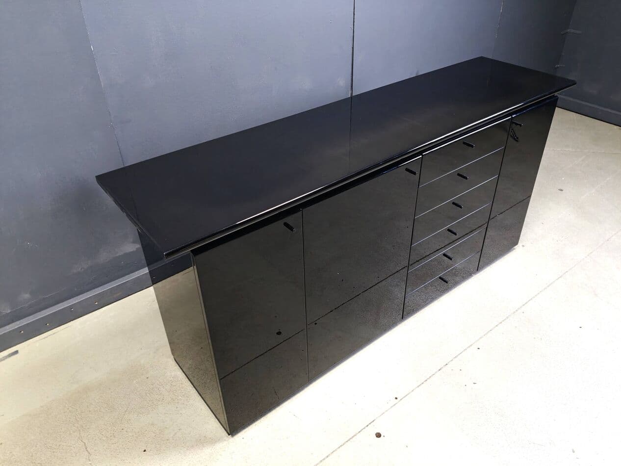 Kredens, czarny, drewno, Włochy, lata 70. - 264717