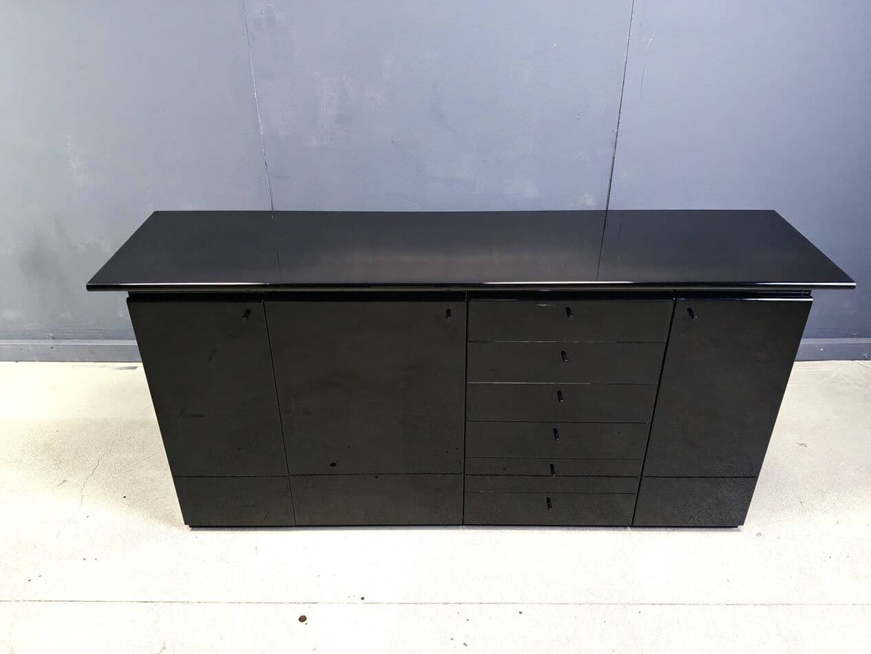 Kredens, czarny, drewno, Włochy, lata 70. - 264719