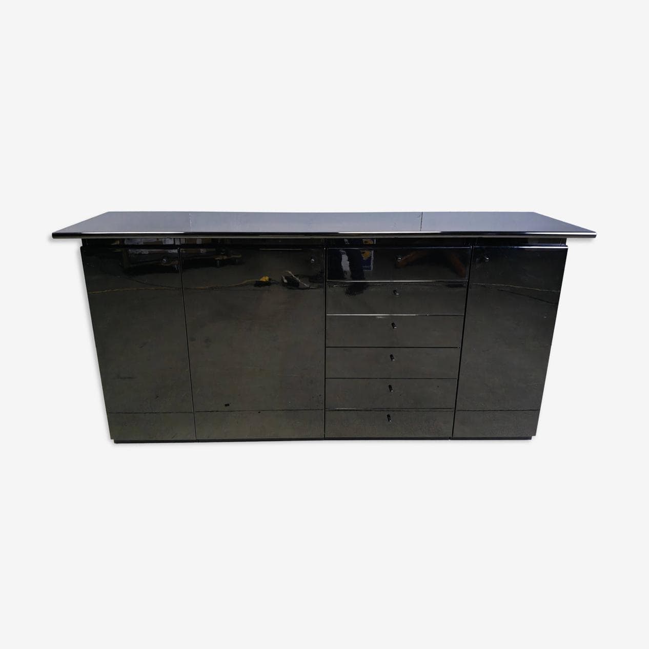 Kredens, czarny, drewno, Włochy, lata 70. - 264714