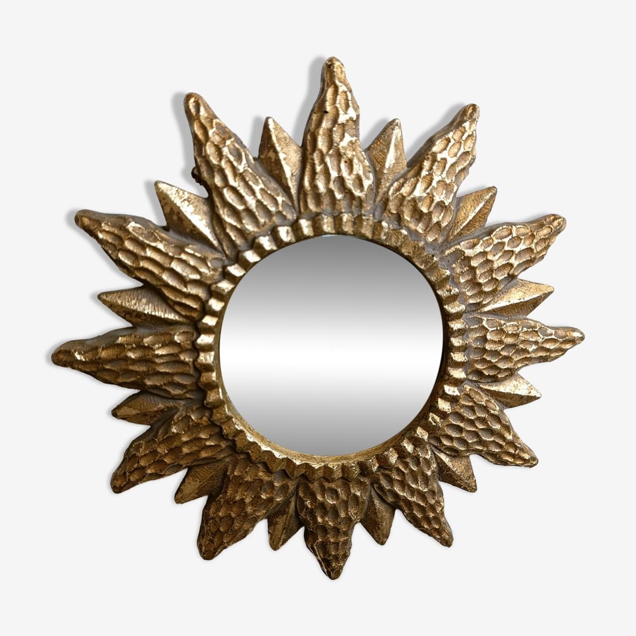 Mirror sunburst, gold glass, Belgium, 1960s. - 264701