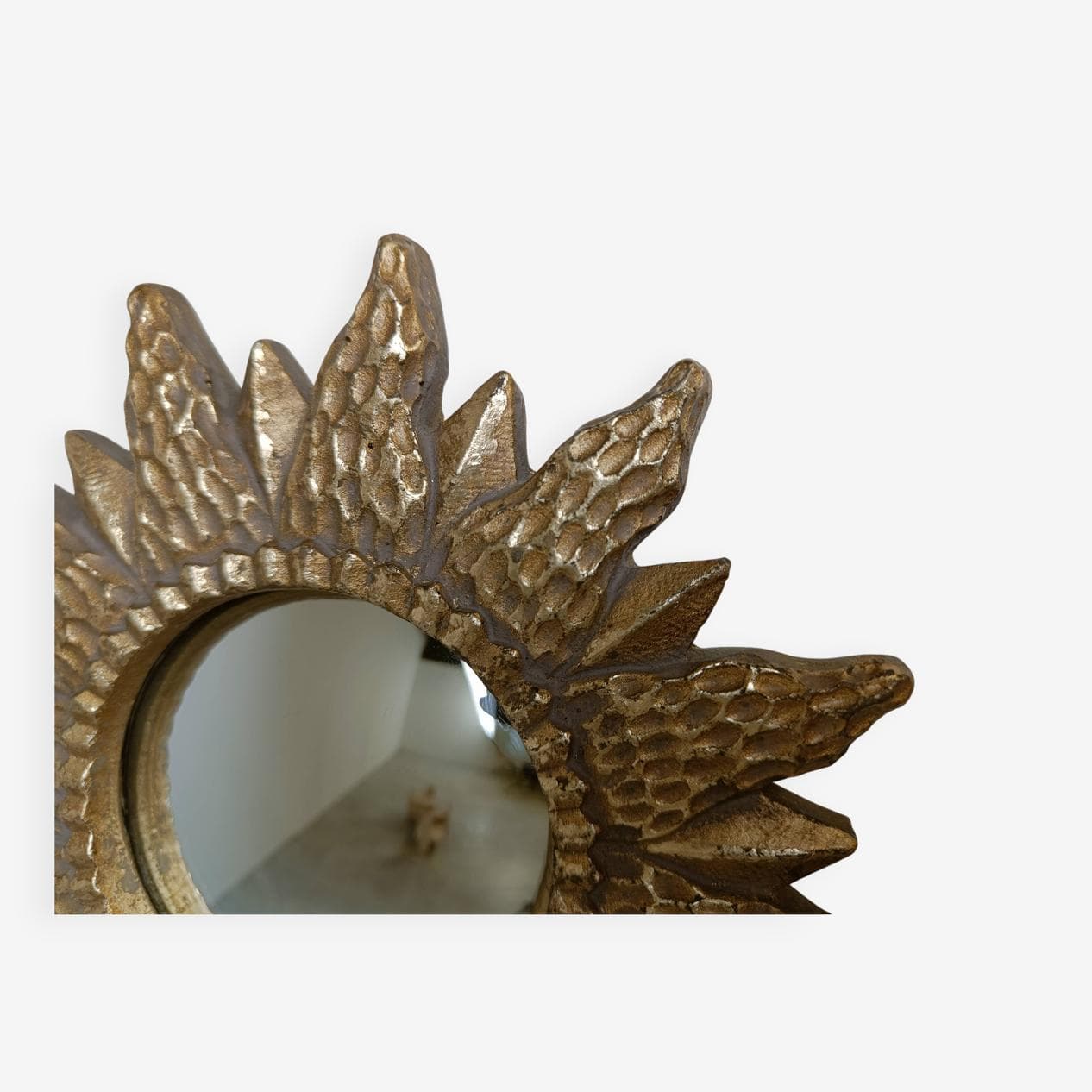 Mirror sunburst, gold glass, Belgium, 1960s. - 264696