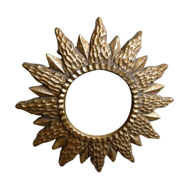 Mirror sunburst, gold glass, Belgium, 1960s. - DIMENSION