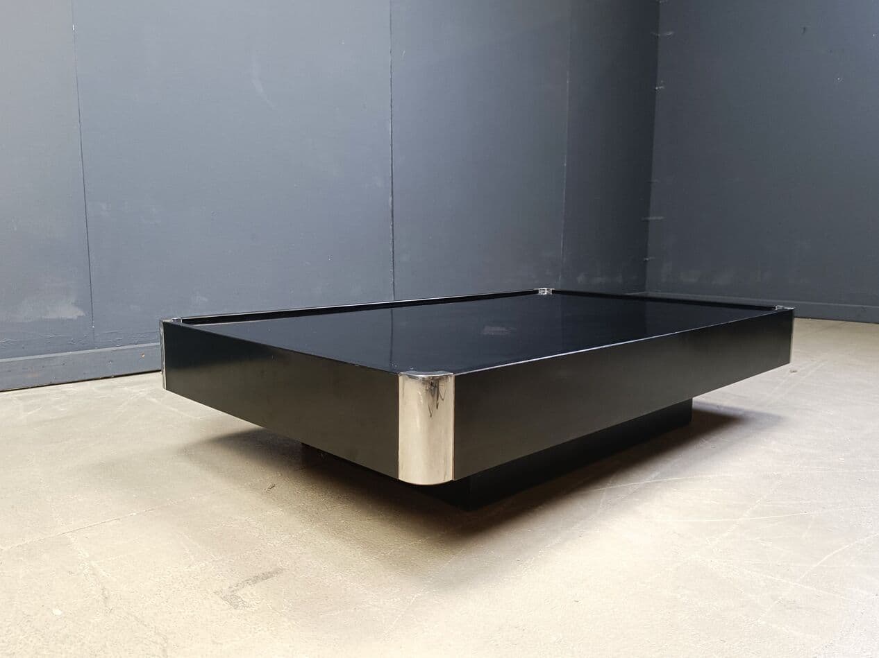 Coffee table, black wood, Italy, 1970s. - 264674