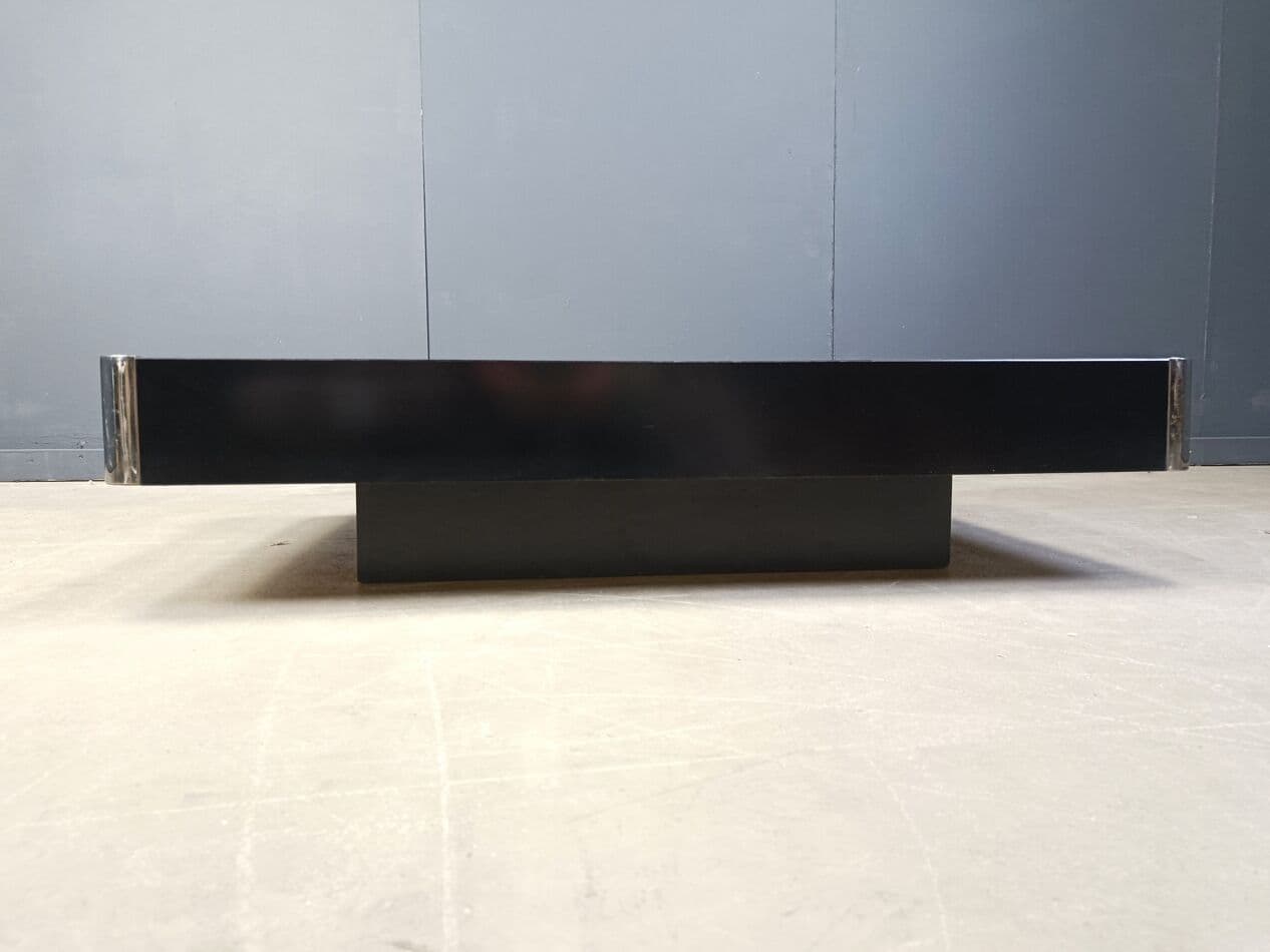 Coffee table, black wood, Italy, 1970s. - 264676