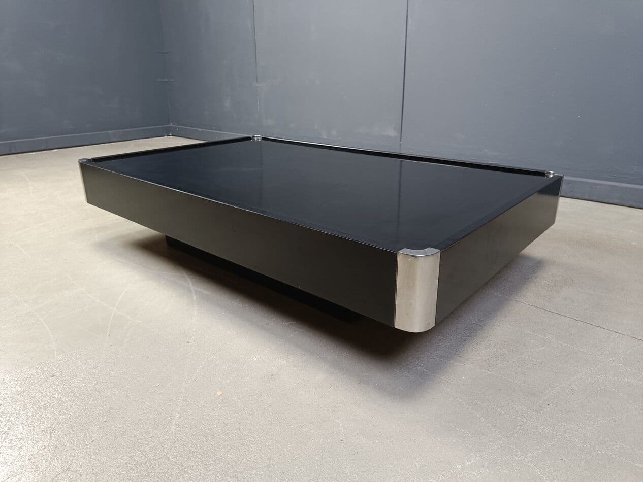 Coffee table, black wood, Italy, 1970s. - 264672