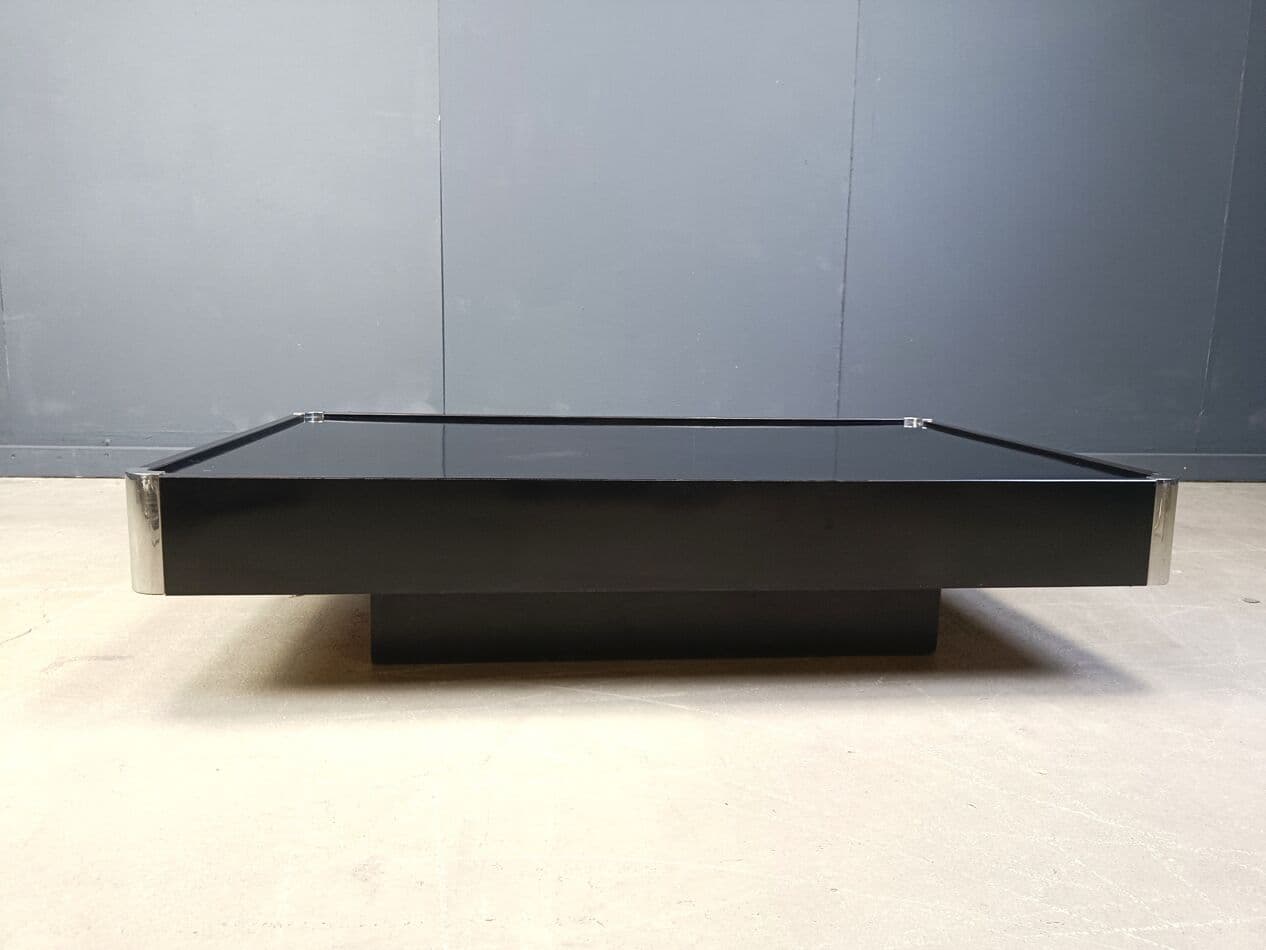 Coffee table, black wood, Italy, 1970s. - 264677
