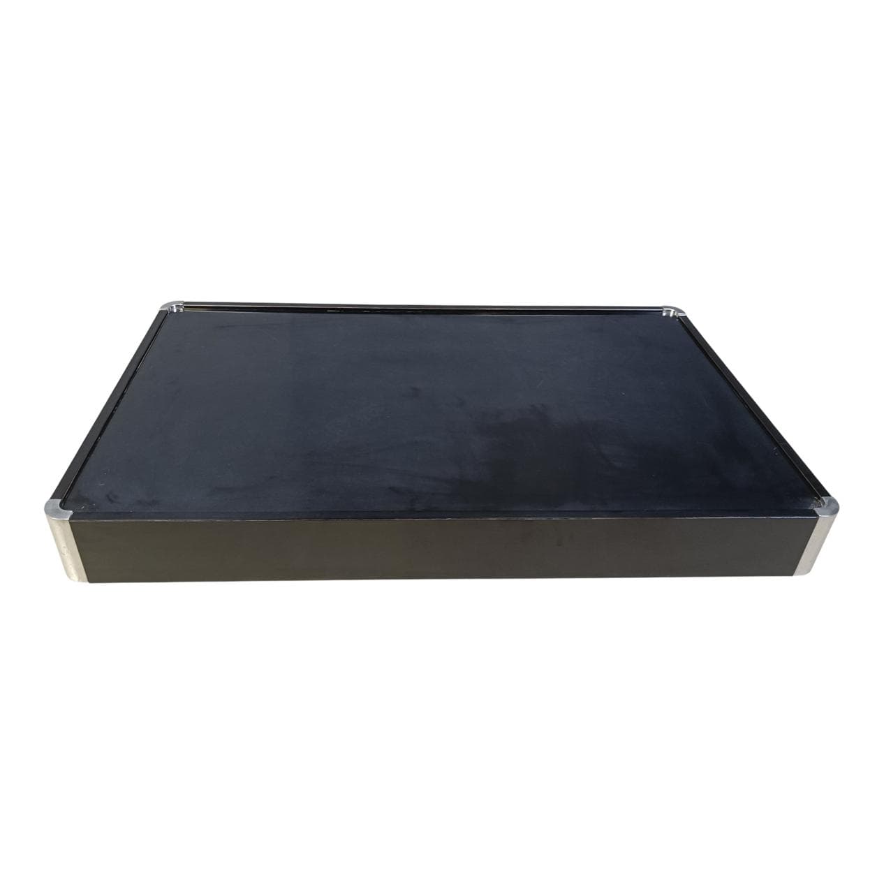 Coffee table, black wood, Italy, 1970s.