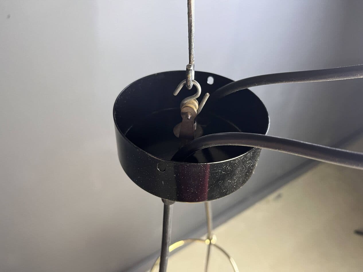 Lampa wisząca, szkło żółty beżowy, Vistosi, Włochy, lata 70. - 264640