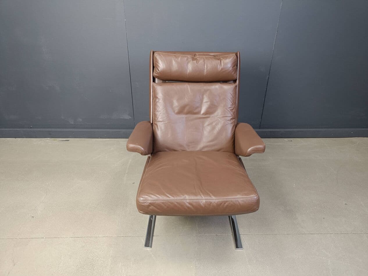 Fotel Swing, skóra brązowa, Niemcy, lata 70. - 264609