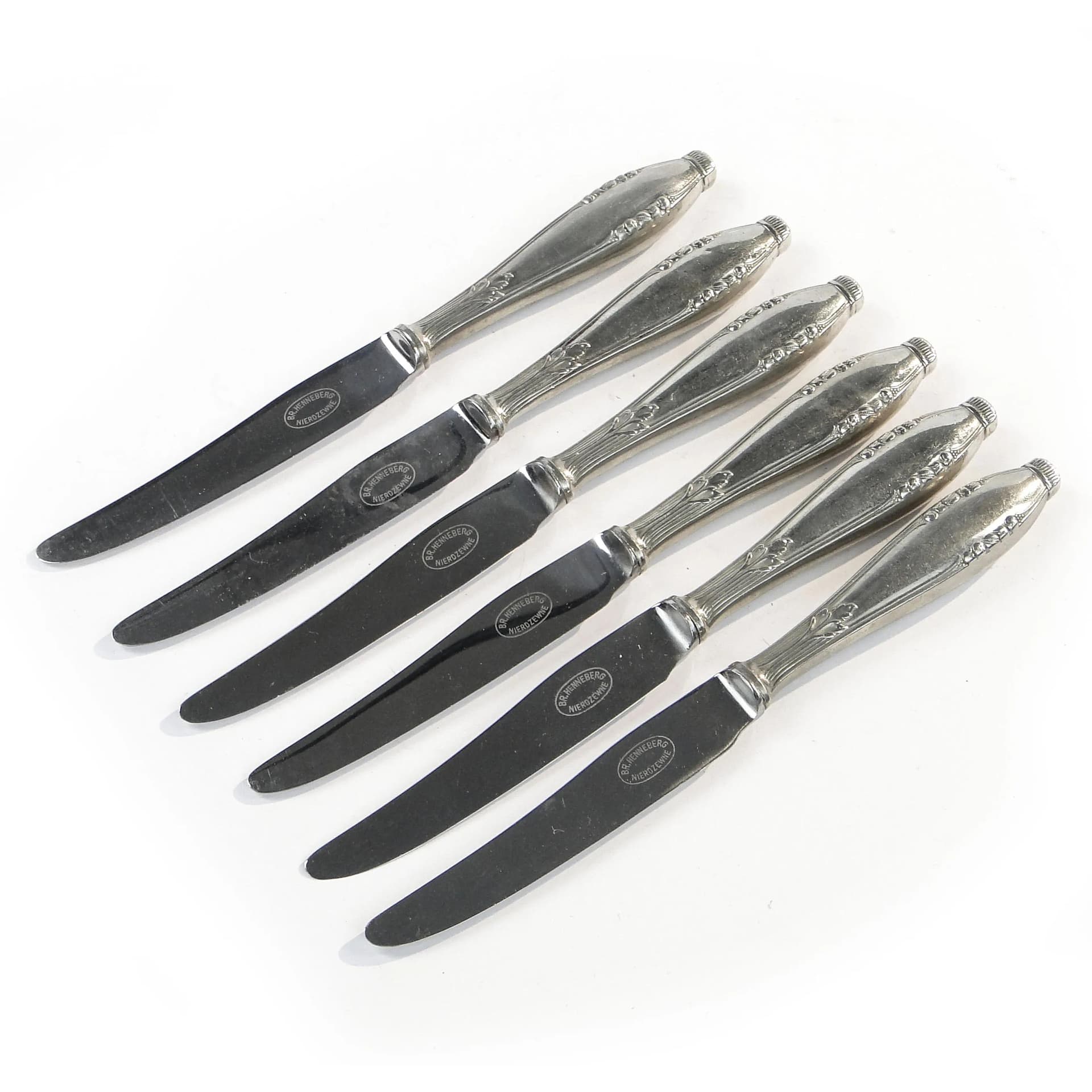 Silver-Plated Art Deco Fruit Knives, Bracia Henneberg, Poland, 1930s - 19777