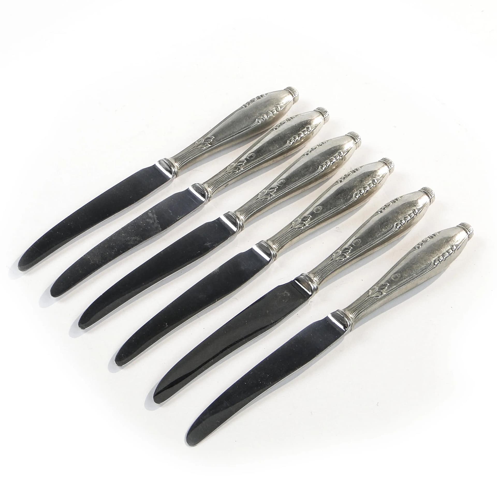 Silver-Plated Art Deco Fruit Knives, Bracia Henneberg, Poland, 1930s - 19773