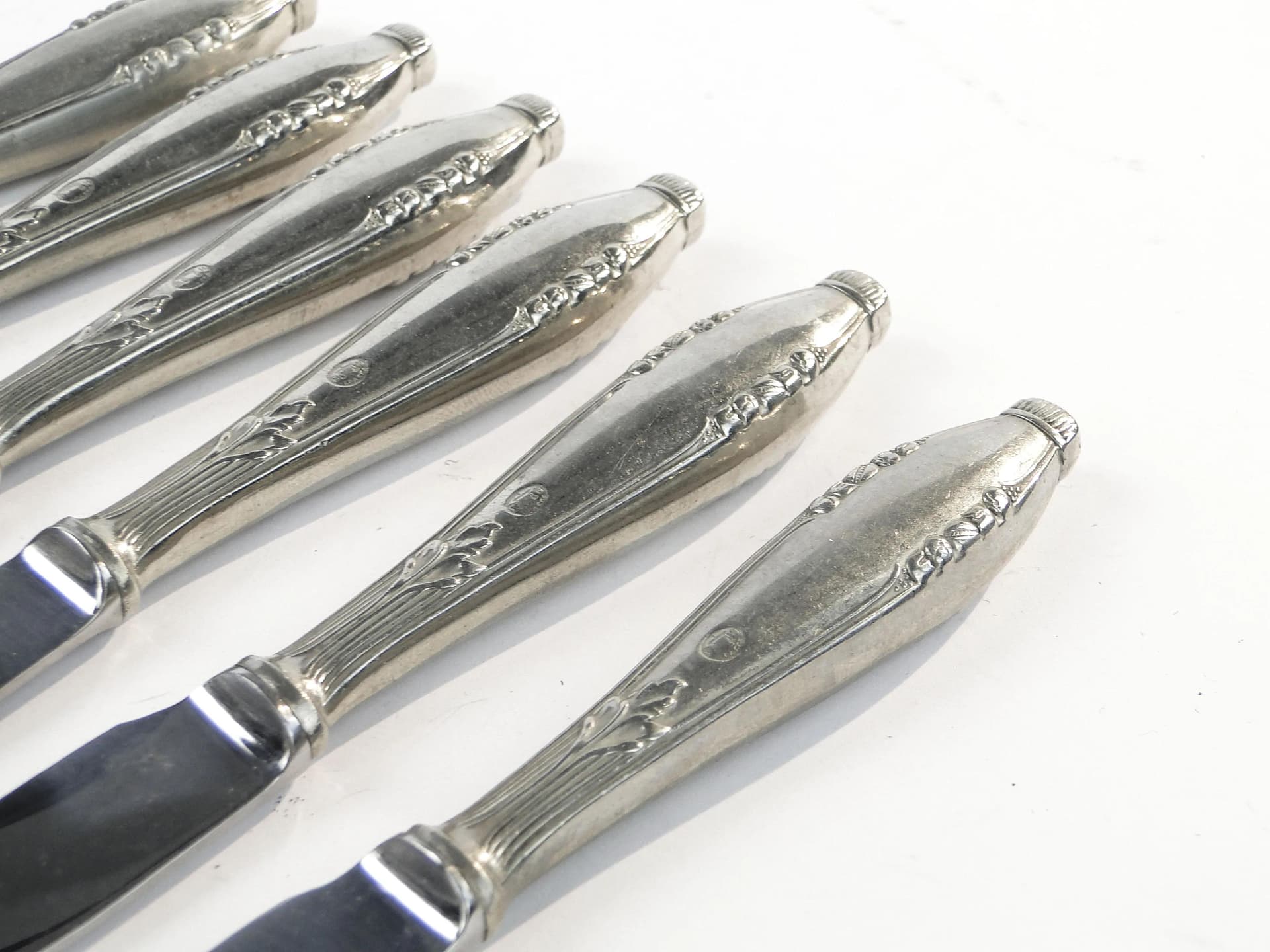 Silver-Plated Art Deco Fruit Knives, Bracia Henneberg, Poland, 1930s - 19775