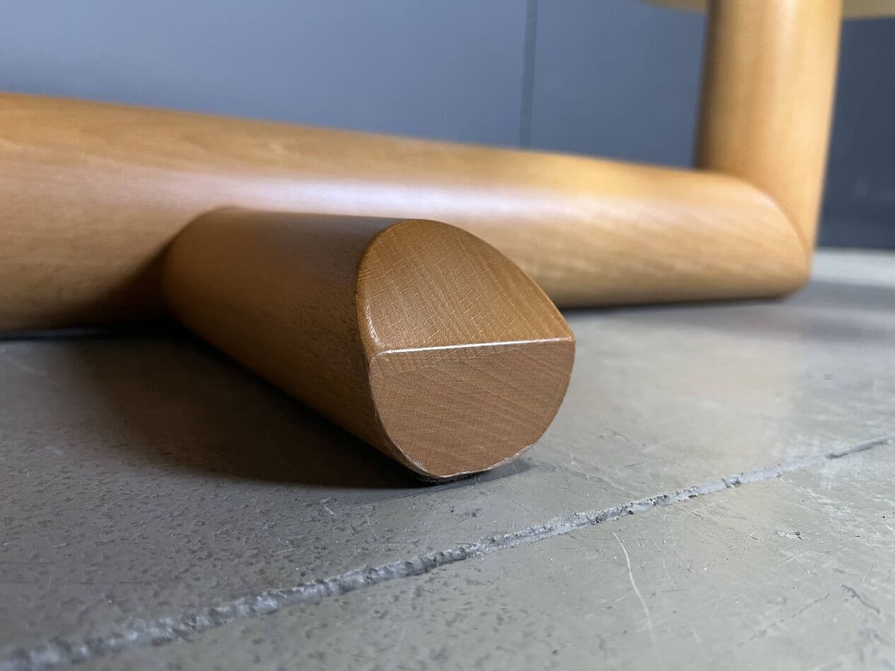 Stolik kawowy dwupoziomowy, beżowy, drewno, Francja, lata 80. - 264508