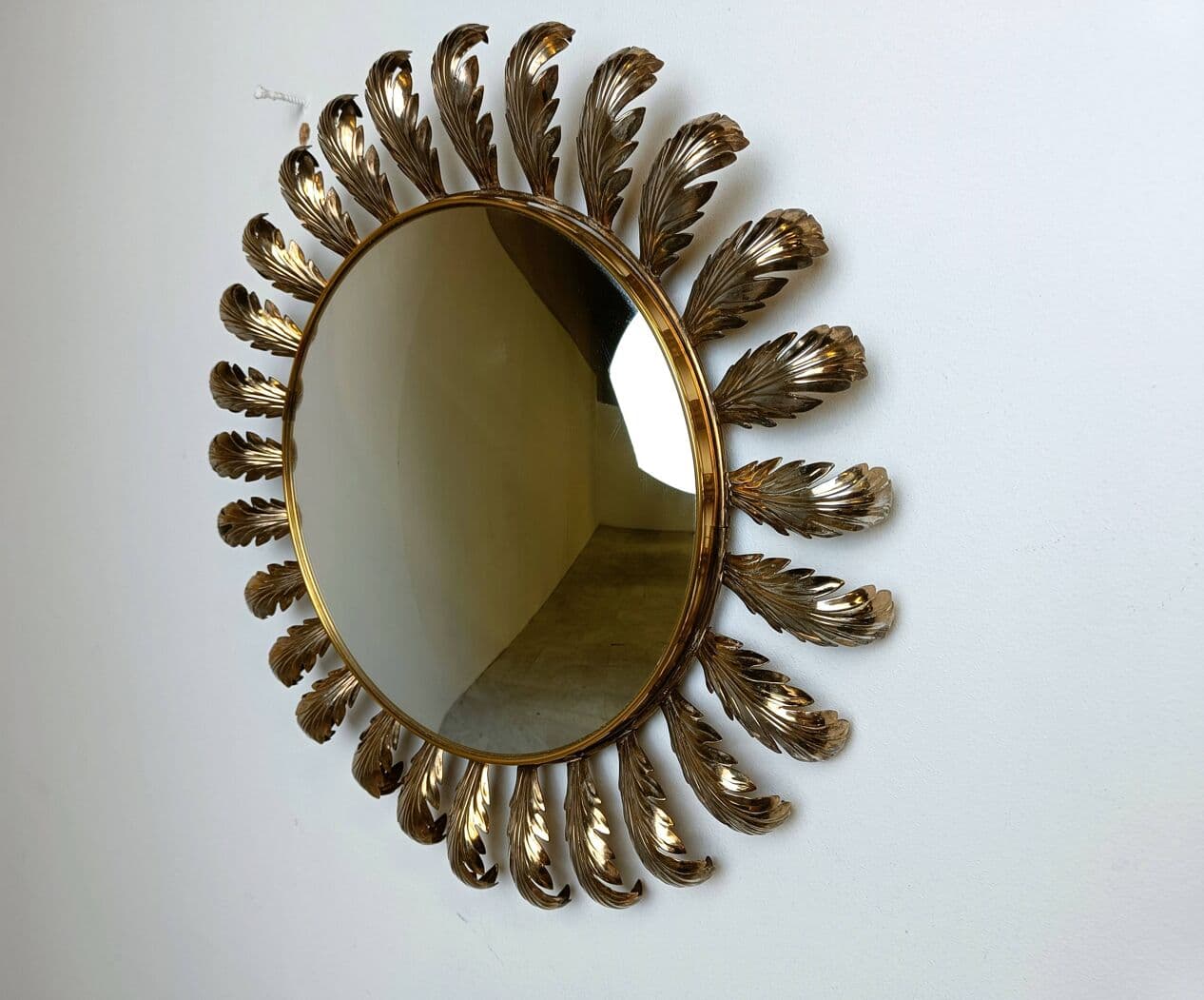 Sunburst mirror, gold brass, France, 1960s - 264403